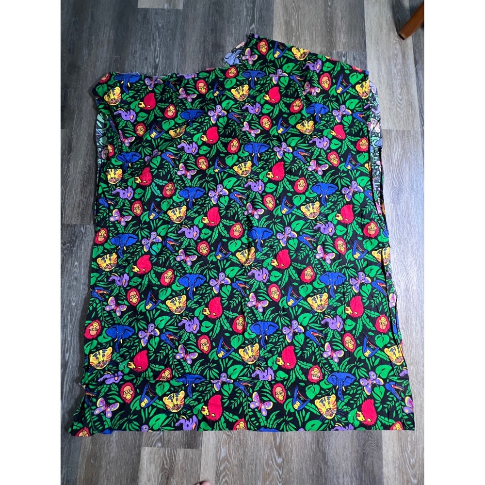 Jungle Animal Print Fabric Panel‎ OS Multicolor Excellent Maximalist